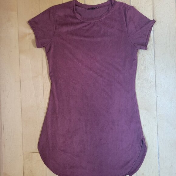 Papermoon Suede Short Sleeve Dress | Size L - Picture 4 of 5
